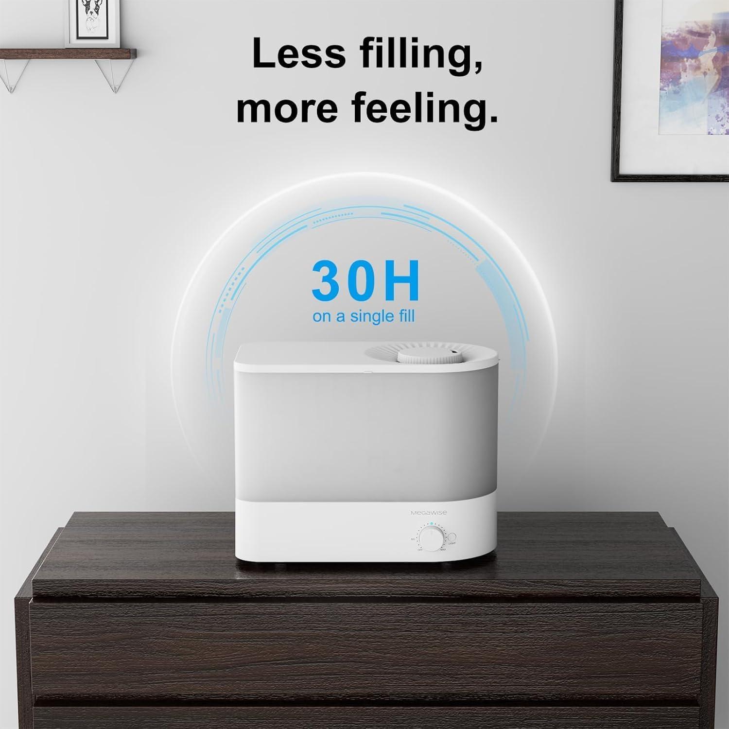 image:imageMegaWise Ultrasonic Cool Mist Humidifier SK7620 15L Capacity WhisperQuiet Operation Adjustable Mist Output Auto ShutOff Ideal for Home Office Baby Room and Bedroom6 L