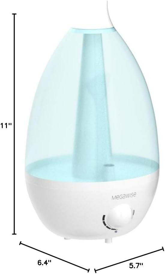 image:imageMegaWise Ultrasonic Cool Mist Humidifier SK7620 15L Capacity WhisperQuiet Operation Adjustable Mist Output Auto ShutOff Ideal for Home Office Baby Room and Bedroom15 L