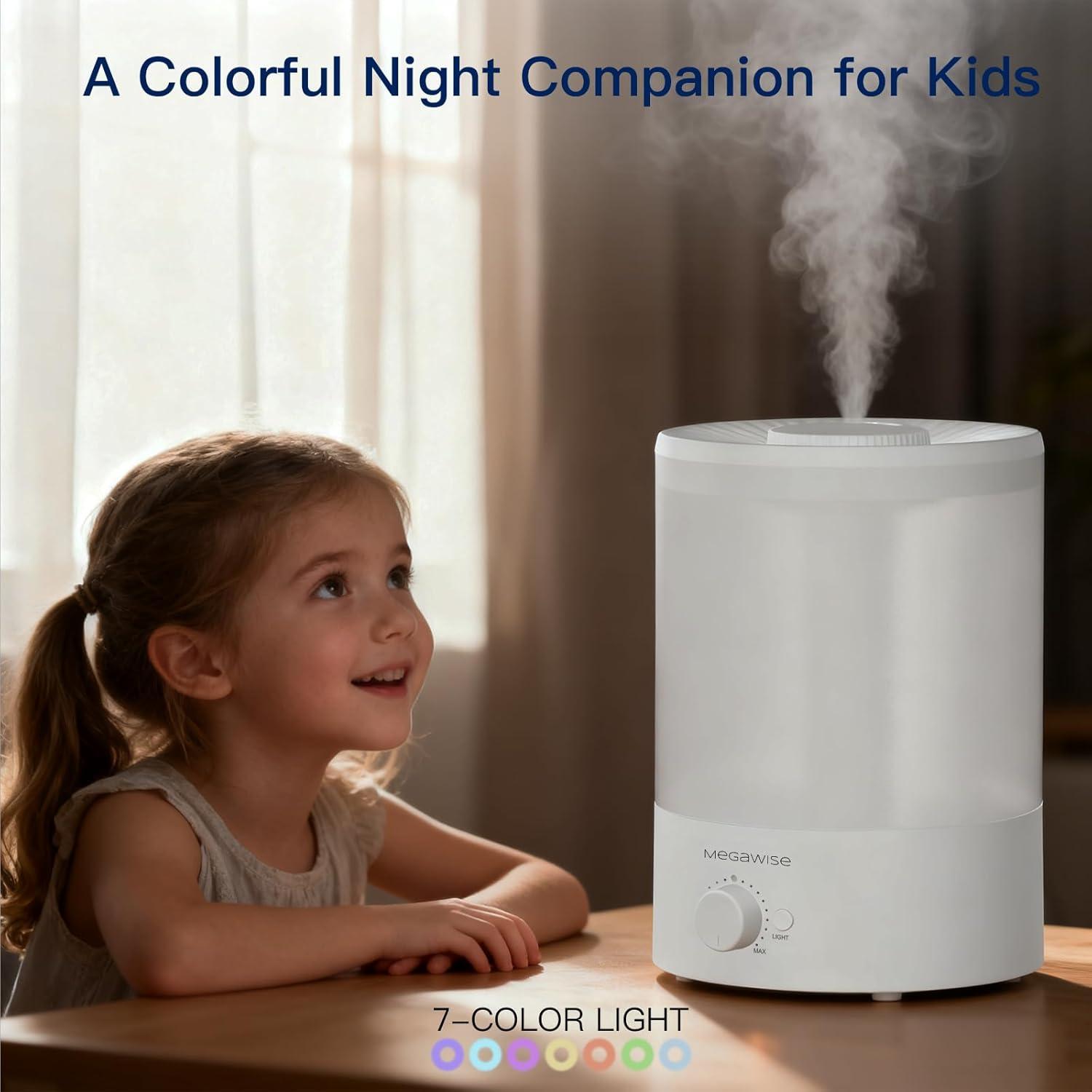 image:imageMegaWise Ultrasonic Cool Mist Humidifier SK7620 15L Capacity WhisperQuiet Operation Adjustable Mist Output Auto ShutOff Ideal for Home Office Baby Room and Bedroom35 L