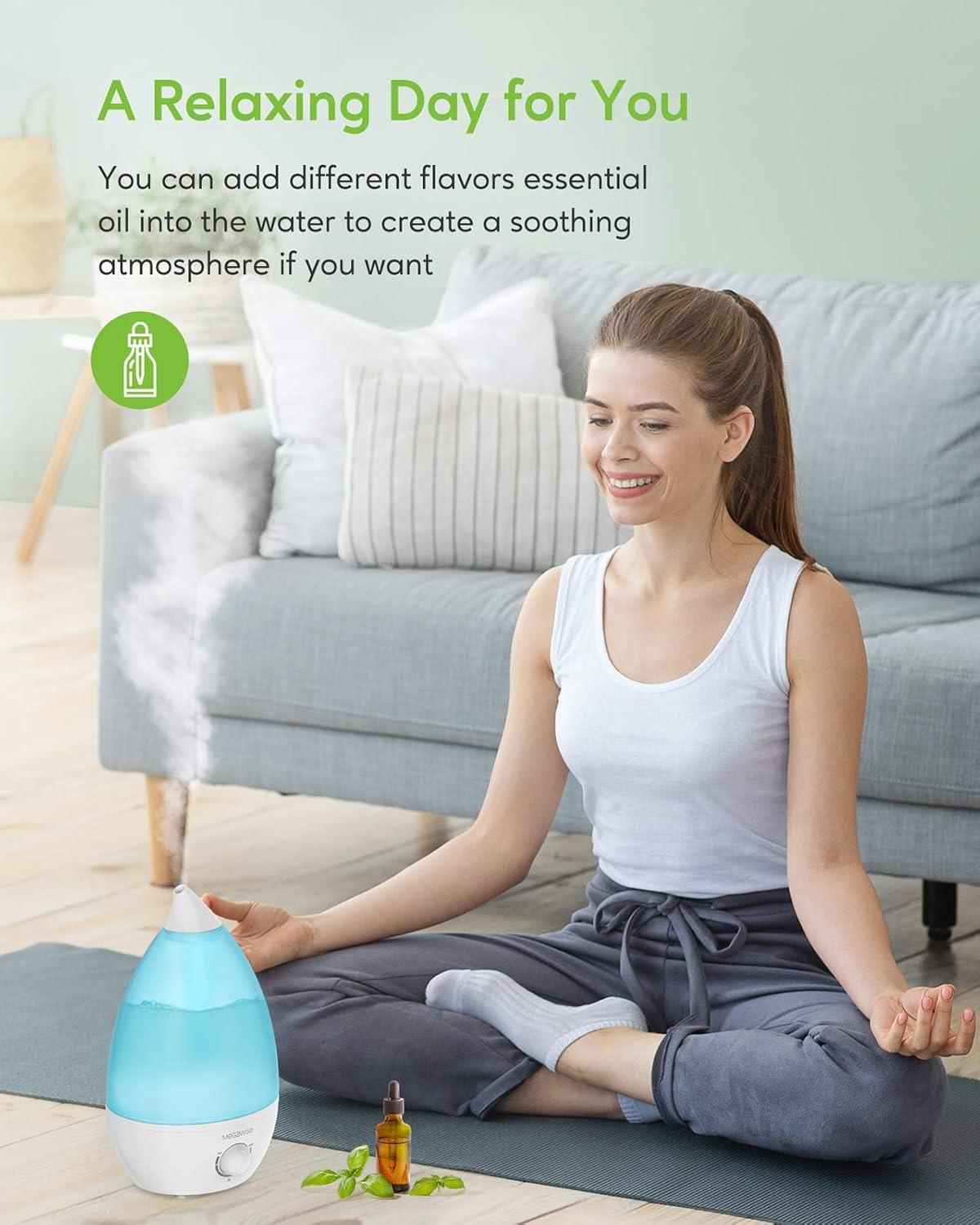 image:imageMegaWise Ultrasonic Cool Mist Humidifier SK7620 15L Capacity WhisperQuiet Operation Adjustable Mist Output Auto ShutOff Ideal for Home Office Baby Room and Bedroom15 L