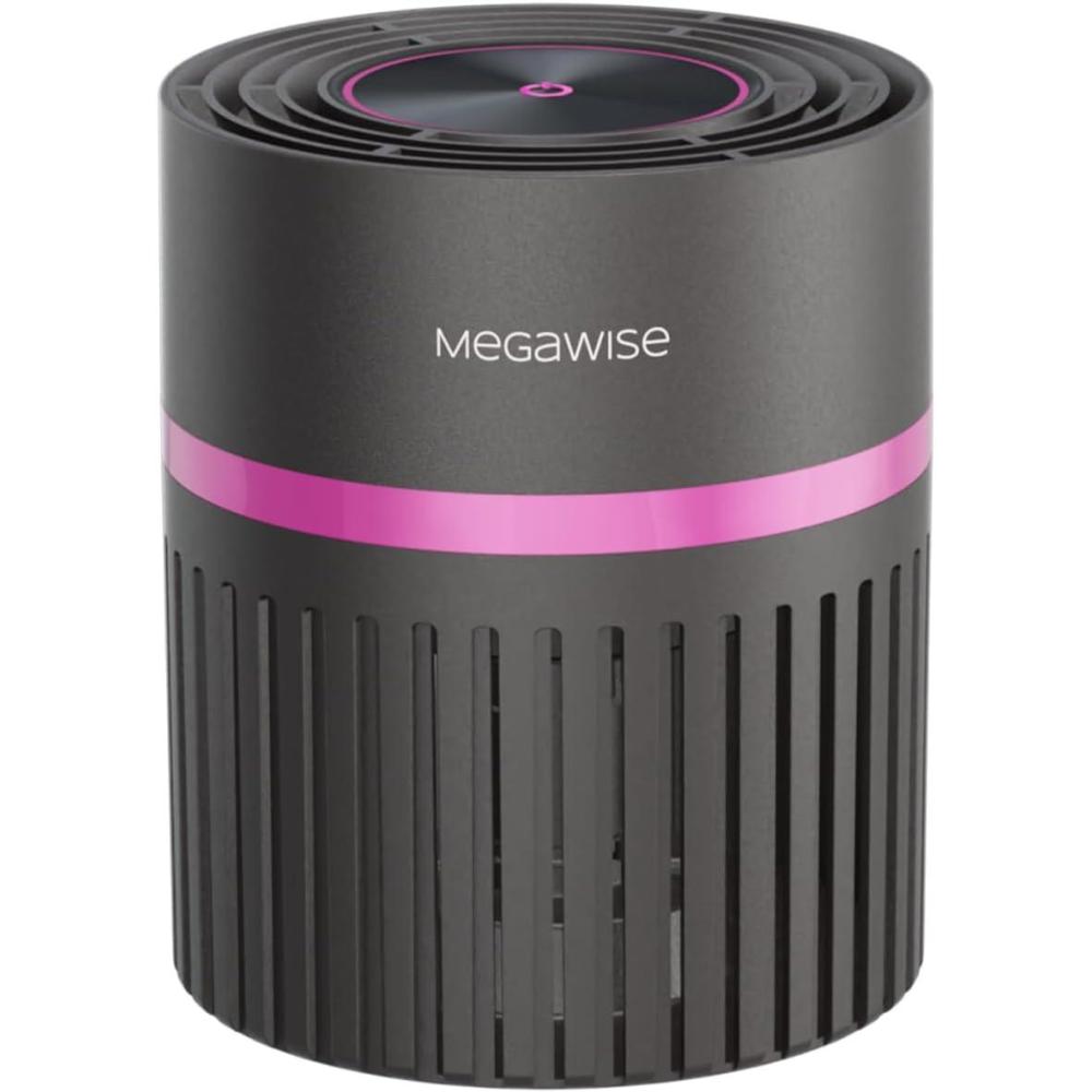 image:imageMEGAWISE H13 HEPA Air Purifier for Home Bedroom amp Office 3Stage Filtration for Smoke Dust Pet Dander Quiet amp OzoneFreeBlack