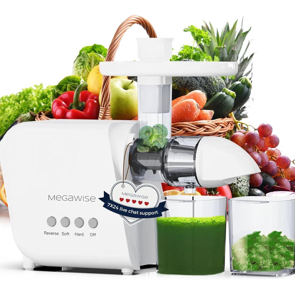 image:imageMegaWise Pro 2025 Updated Slow Masticating Juicer 95 Juice Yield 2Speed amp 9Segment Spiral Cold Press for Vegetables Fruits Nuts Enhanced Nutrition Better Taste