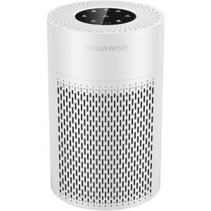 image:imageMEGAWISE 2025 Updated Version Smart Air Purifier for Home Large Room up to 1076ft H13 True HEPA Filter with Smart Air Quality Sensor Sleep Mode Quiet for Smoke Pets Hair Odors WhiteMedium