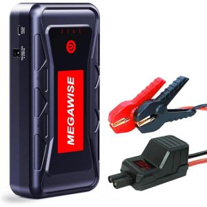 image:imageMEGAWISE 2500A Peak 21800mAh Car Battery Jump Starter up to 80L Gas65L Diesel Engines 12V Portable Power Pack Auto Battery Booster with Dual USB Outputs
