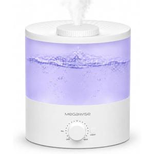 image:imageMegaWise 35L Cool Mist Humidifier  WhisperQuiet Ultrasonic Vaporizer for Baby Nursery Bedroom amp Office  TopFill Design Essential Oil Diffuser Easy to Clean 7Color Night Light Auto ShutOffMedium